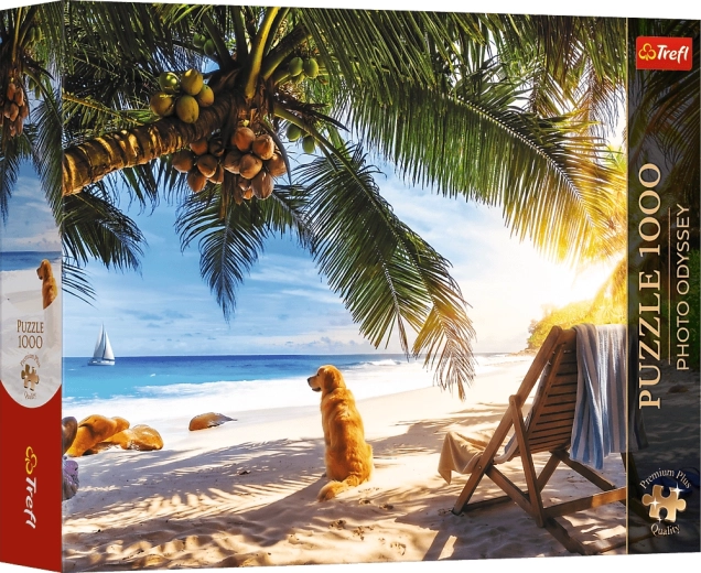 Trefl Puzzle Premium Plus Photo Odyssey: Descanso en la playa, Seychelles, 1000 piezas