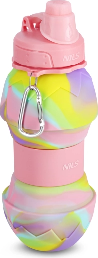 Botella plegable de silicona NILS Camp 700 ml rosa