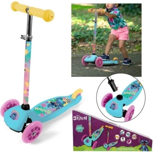 Patinete infantil de tres ruedas Disney Stitch