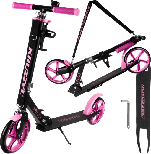 Patinete urbano plegable Spidoo KRUZZEL - 1 unidad – Rosa y negro