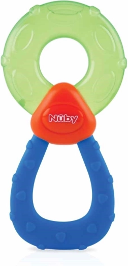 Mordedor refrigerante Nuby con agua destilada, verde-azul (a partir de 3 meses)