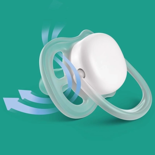 Philips AVENT chupete Ultra air neutral 6–18 meses, azul – 2 uds
