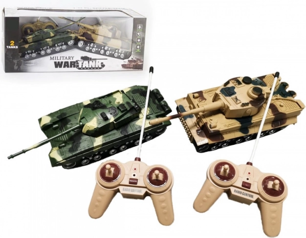 Dos tanques de combate R/C con control remoto