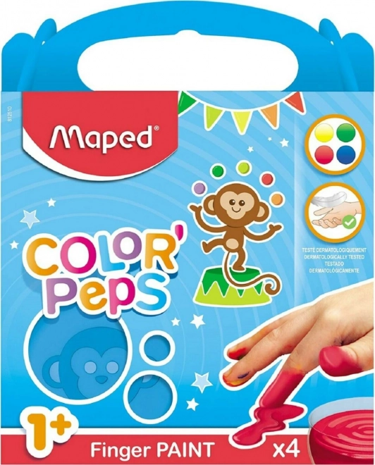 Pinturas de dedos Maped 4 colores