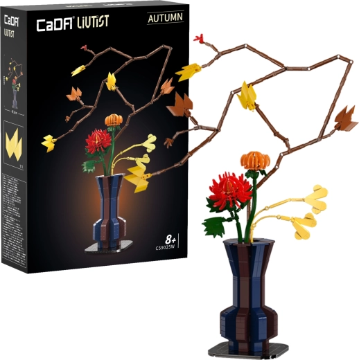 Set de construcción CaDA Floral Art Autumn Ember – arreglo floral de 61 cm, 794 piezas