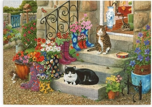 Puzzle El gato con botas con 500 piezas grandes