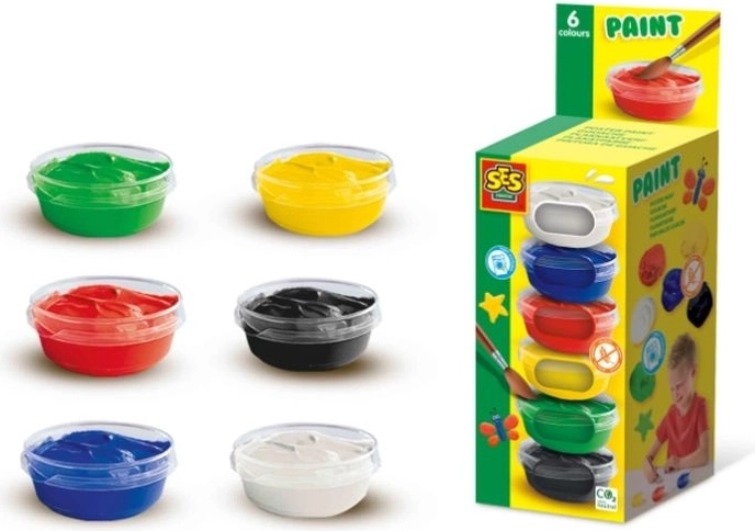 Pinturas de témpera SES Creative 6 × 45 ml