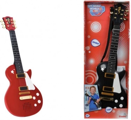 Guitarra rock para niños con cuerdas metálicas