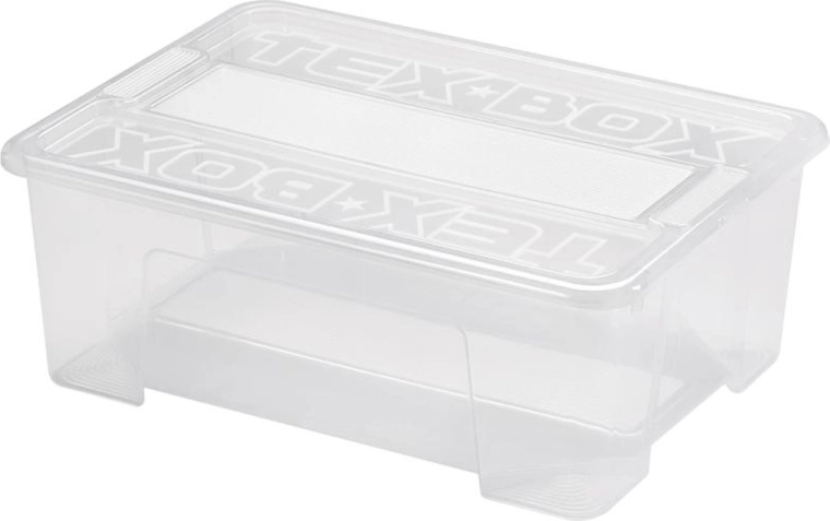 Caja de almacenamiento de plástico con tapa HEIDRUN 10 l