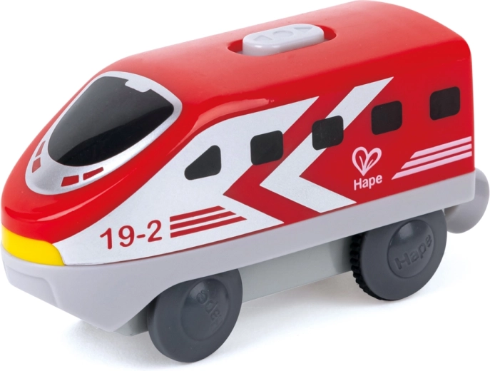 Locomotora a batería Hape Intercity roja