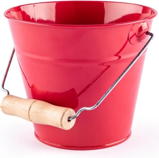 Woody cubo de jardín metálico rojo