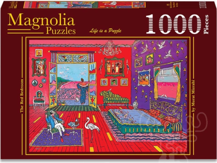 Puzzle Magnolia Dormitorio rojo 1000 piezas