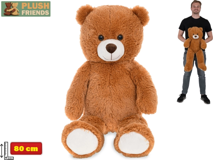 Osito de peluche Plush Friends 80 cm – marrón oscuro