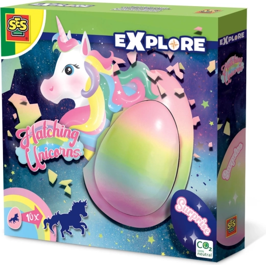 SES Explore unicornio creciente en huevo