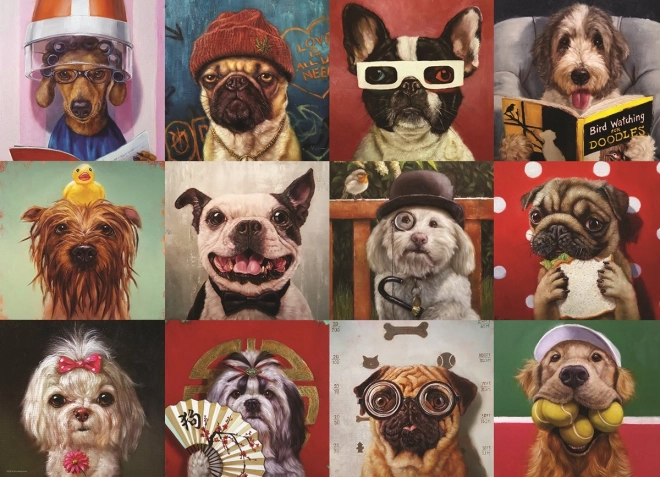 Puzzle Perros graciosos 1000 piezas