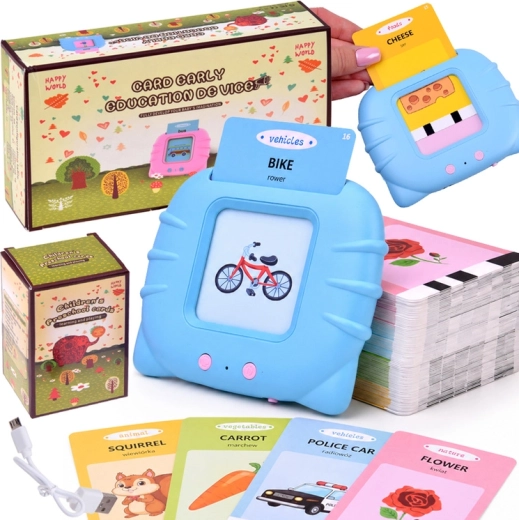 Lector interactivo de tarjetas educativas para niños polaco–inglés (224 tarjetas)