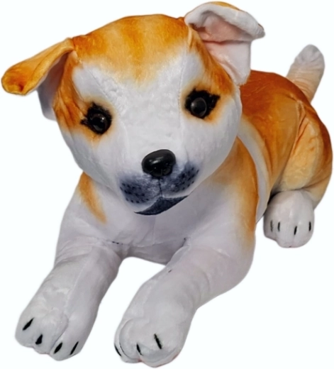 Perro de peluche blanco-rojizo - 1 unidad
