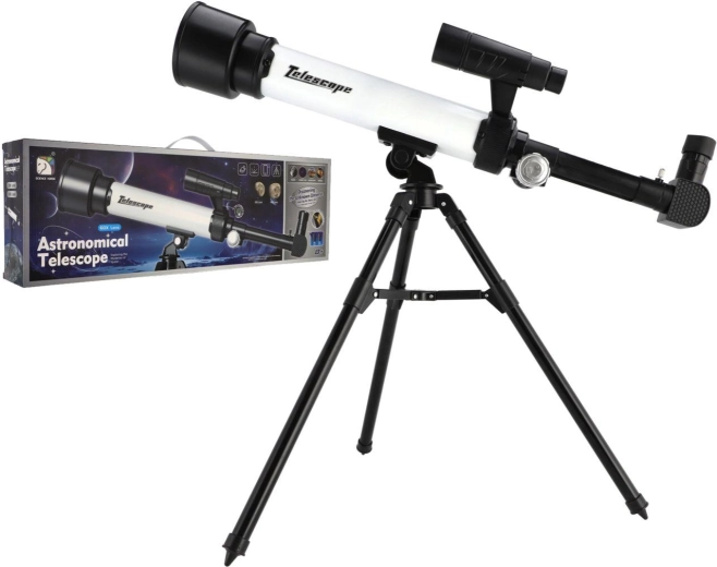Telescopio astronómico con trípode
