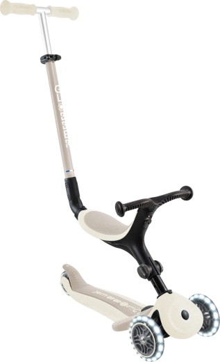Globber go up active lights ecologic patinete 3en1 con asiento desmontable color coco