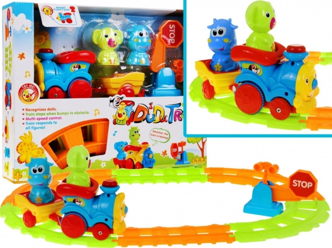 Set de tren de juguete colorido Dudu Train para niños