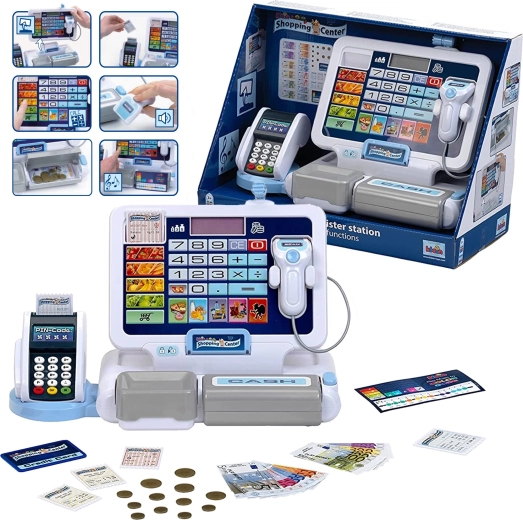 Caja registradora para niños con terminal y escáner KLEIN
