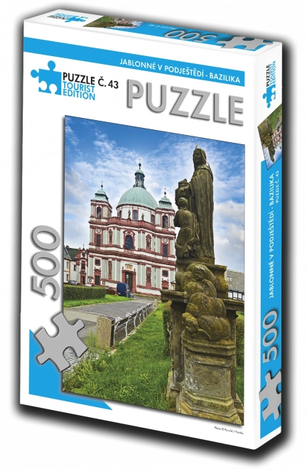 Puzzle Jablonné v Podještědí – basílica, edición turística, 500 piezas