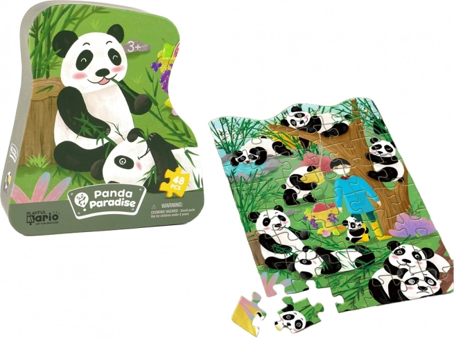 Puzzle Panda Bosque de Bambú 48 Piezas