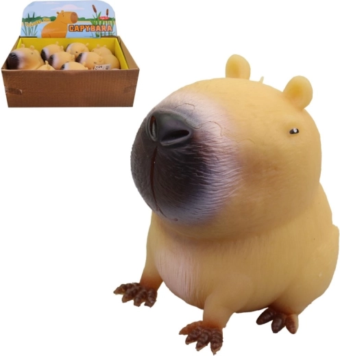 Juguete de capibara de goma de 8 cm