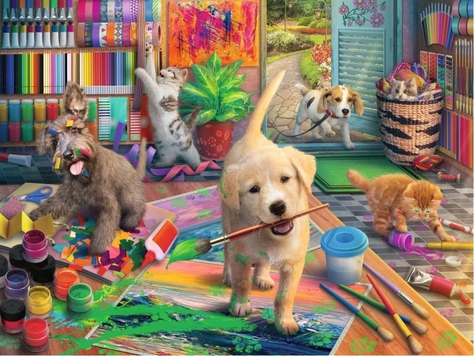 Puzzle Ravensburger Sweet Artists – Cute crafters 750 piezas