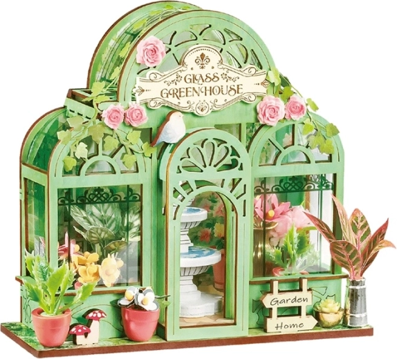 RoboTime Rolife miniatura de casita jardín con fuente verde - 1 pieza