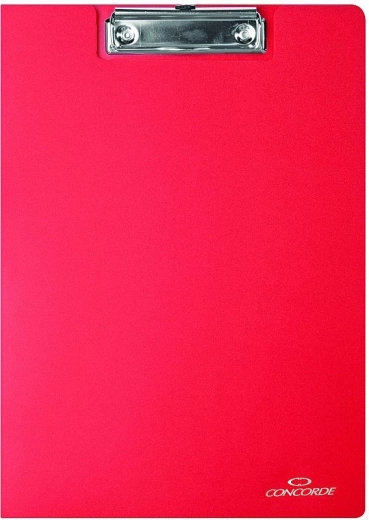 Carpeta portapapeles con clip A4 roja CONCORDE