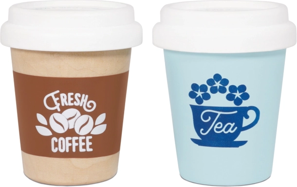 Le Toy Van café y té para llevar – juego de madera con 2 vasos