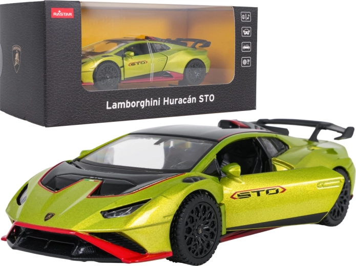Modelo metálico Lamborghini Huracán STO 1:32 verde RASTAR