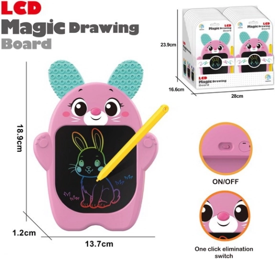 Tableta LCD para dibujar conejito 18,9 × 13,7 cm
