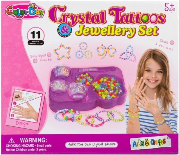 Set para hacer pulseras y tatuajes de cristales - 1 unidad