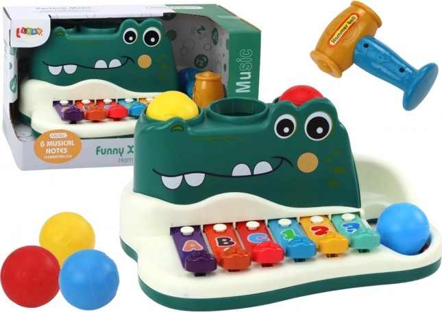 Pianito xilófono infantil cocodrilo – juguete musical interactivo y educativo
