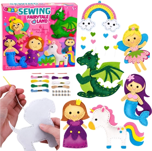 Set creativo de costura con fieltro – Reino de cuento, 6 uds