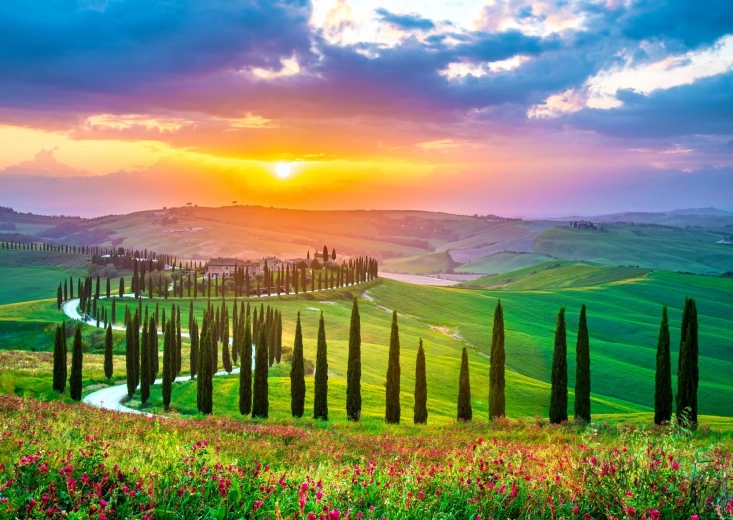 Puzzle Enjoy Amanecer toscano 1000 piezas