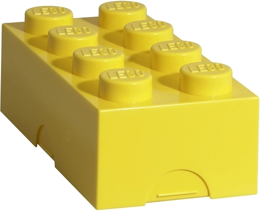 caja para el almuerzo LEGO 100 × 200 × 75 mm – amarilla