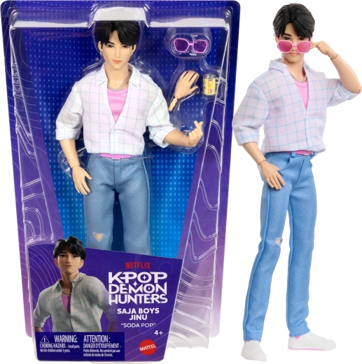 Mattel KPop Demon Hunters Saja Boys Jinu “Soda Pop” muñeca de moda 30 cm