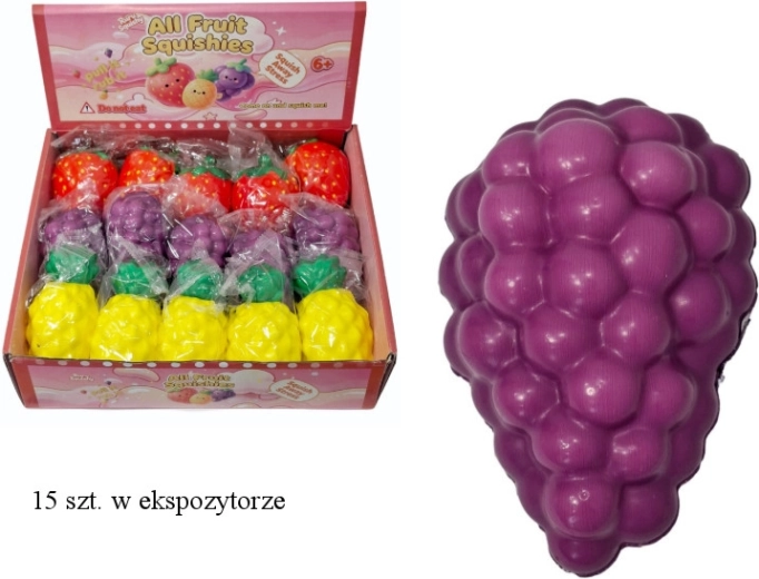 Pelota antiestrés aplastable Frutas mix - 1 pieza