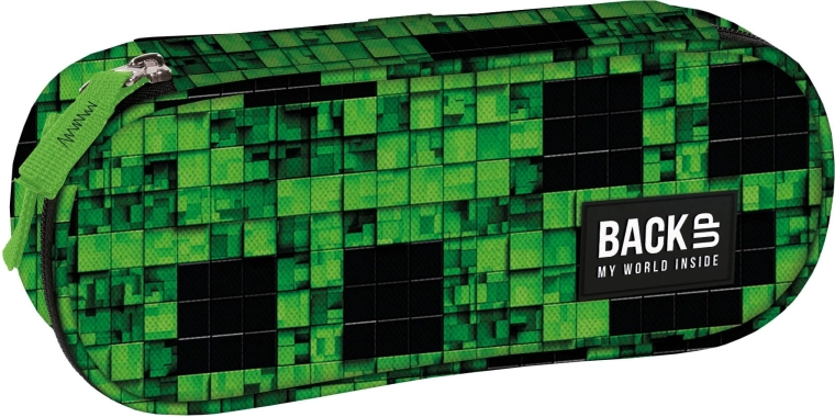 Estuche escolar tipo etui BackUP – diseño pixelado