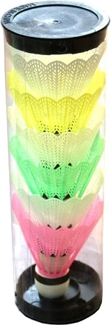 Volantes de bádminton de colores (6 uds)