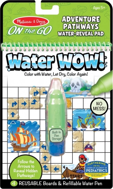 Libro para colorear con agua WaterWow – encuentra el camino, aventura