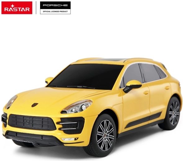 Coche teledirigido Rastar Porsche Macan Turbo 1:24 amarillo