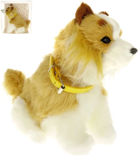 Perrito de peluche interactivo a pilas con sonido y correa - 1 pieza