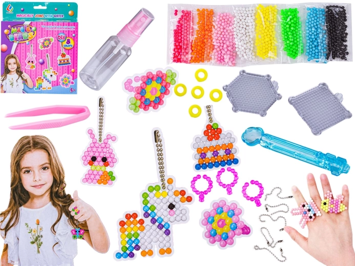 Cuentas de agua: set para fabricar joyas y colgantes (8 colores)