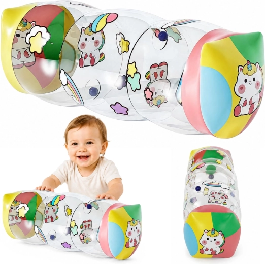 Rodillo inflable para gateo con unicornios 48 × 20 cm