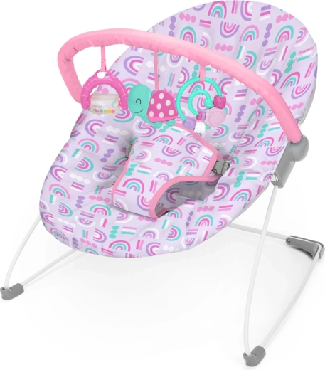 Hamaca Bright Starts con juguetes Confetti Rainbow Bouncer