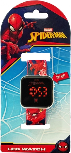 Reloj LED infantil con calendario Spider-Man
